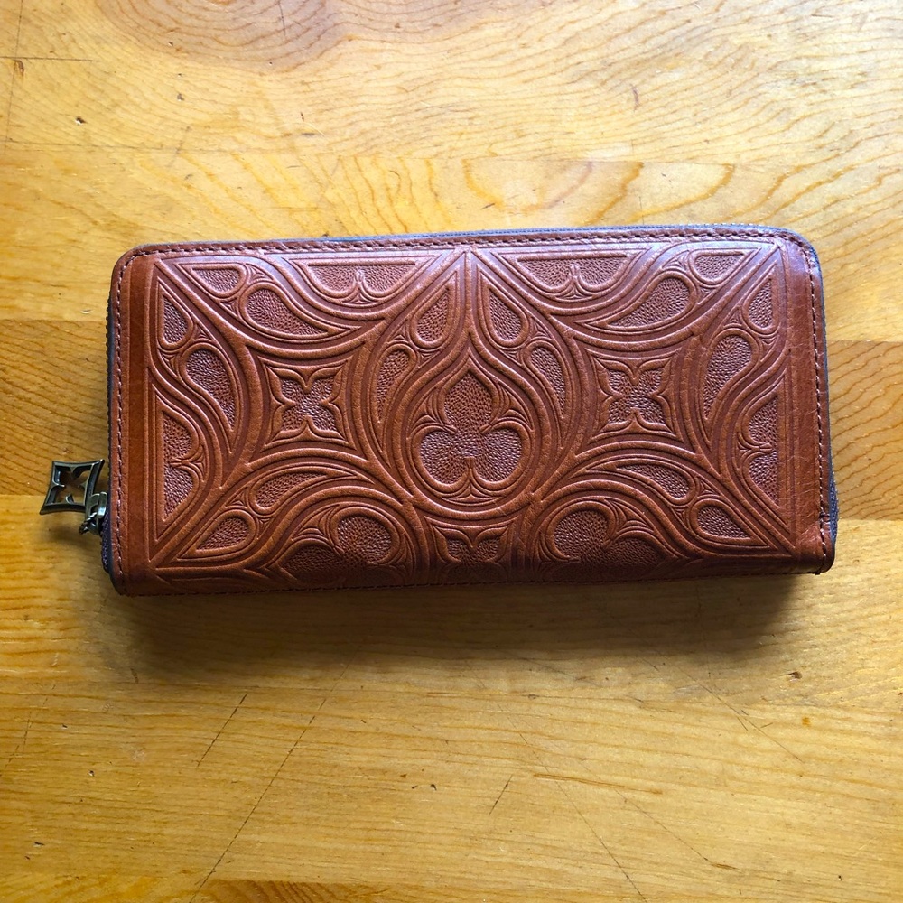 Brighton Ferrara Toscana Zip Wallet - Cognac